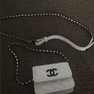 Waist belt or wristlet mini chain bag